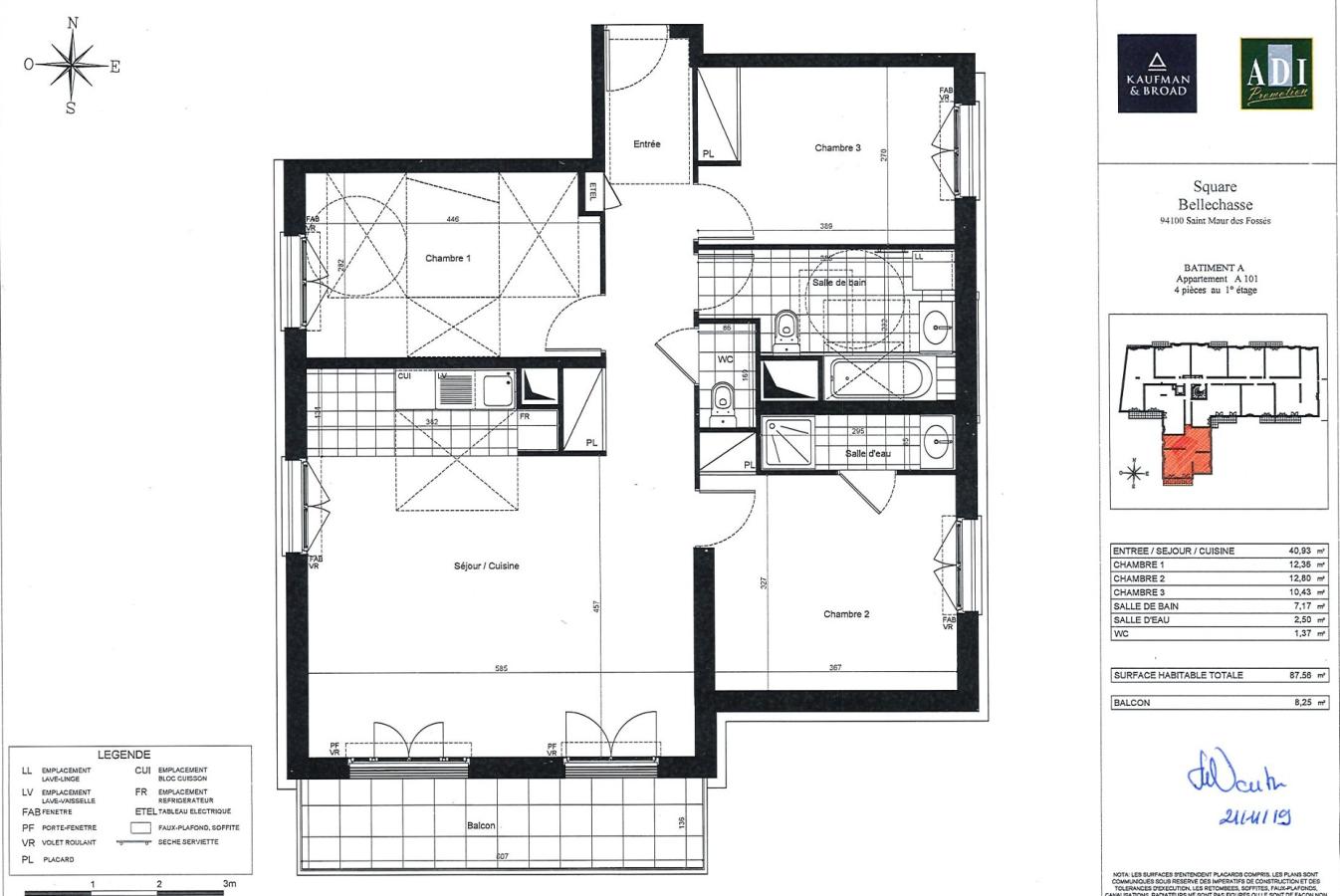4 pièces - 1er étage - 88m² - 1 844,98 € - Photo #0