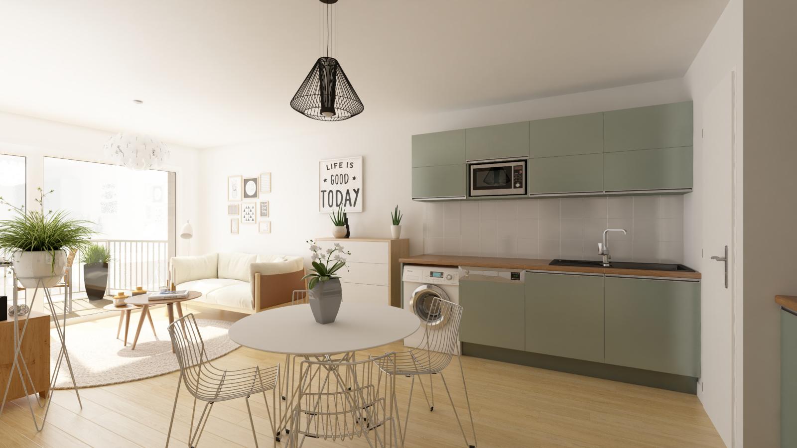 3 pièces - 1er étage - 65m² - 830,40 € - Photo #1