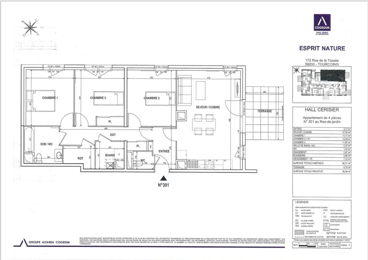 4 pièces - RDC - 87m² - 936,11 € - Photo #0