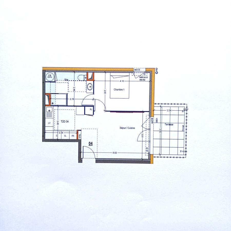 
																			2 pièces - 
																		RDC - 44m² - 597,46 € - Photo #1