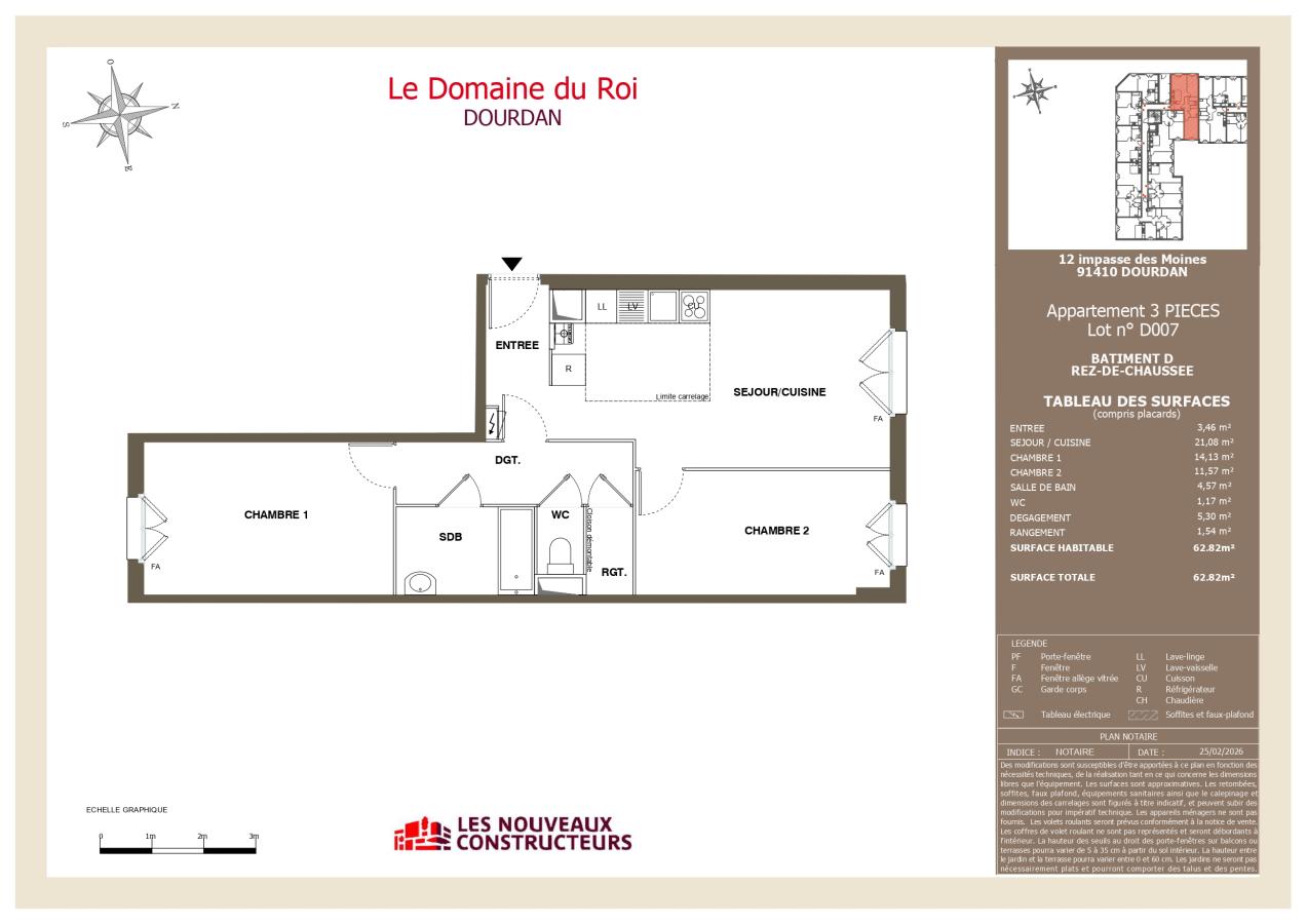 3 pièces - RDC - 63m² - 927,25 € - Photo #0