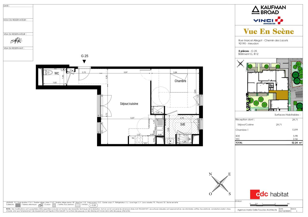 2 pièces - 2ème étage - 52m² - 1 396,25 € - Photo #0