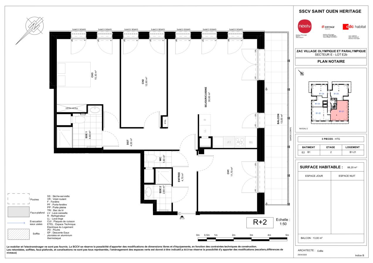 
																																							4 pièces - 
																																						2ème étage - 87m² - 1 731,26 € - Photo #7