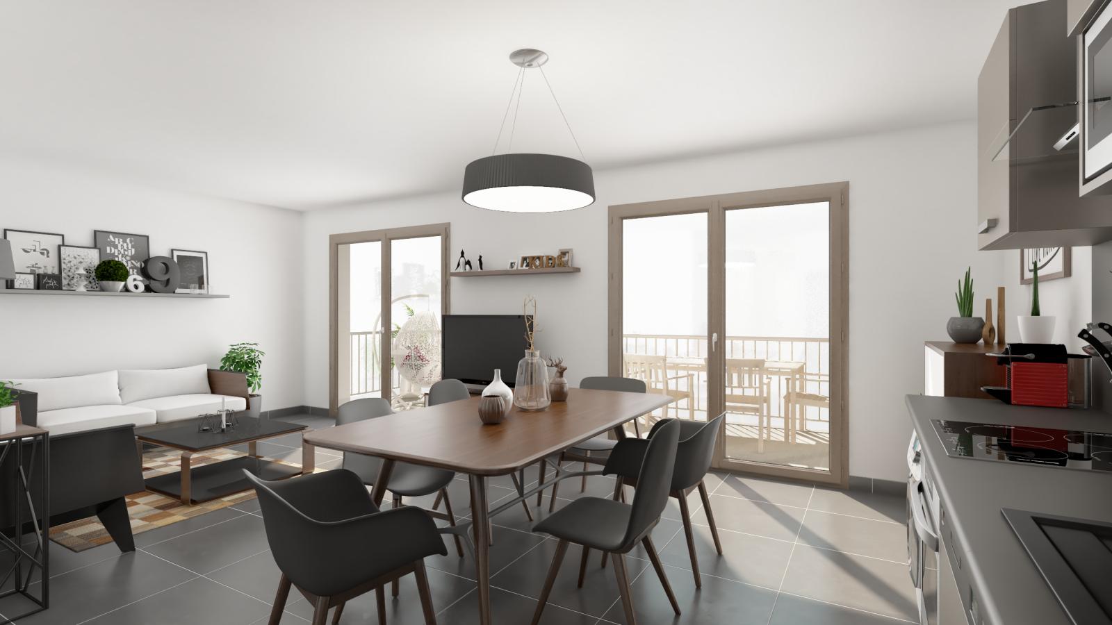 
																																							3 pièces - 
																																						2ème étage - 64m² - 857,42 € - Photo #1