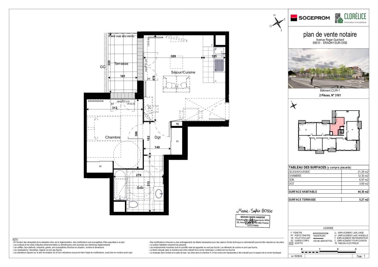 2 pièces - 1er étage - 44m² photo 2