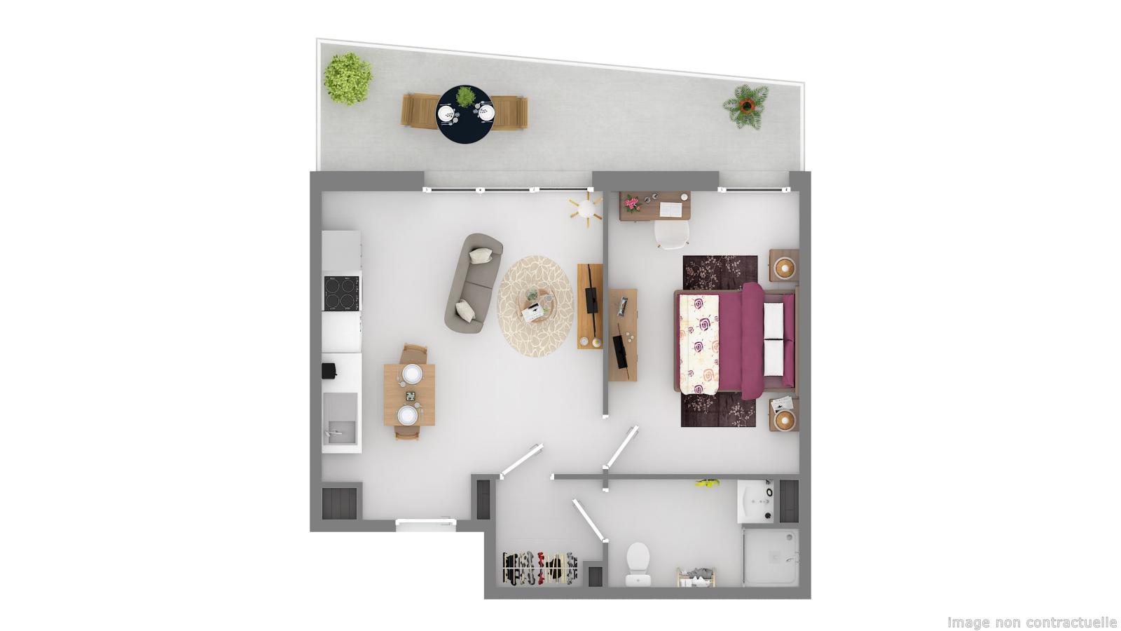 2 pièces - 3ème étage - 37m² - 660,50 € - Photo #7