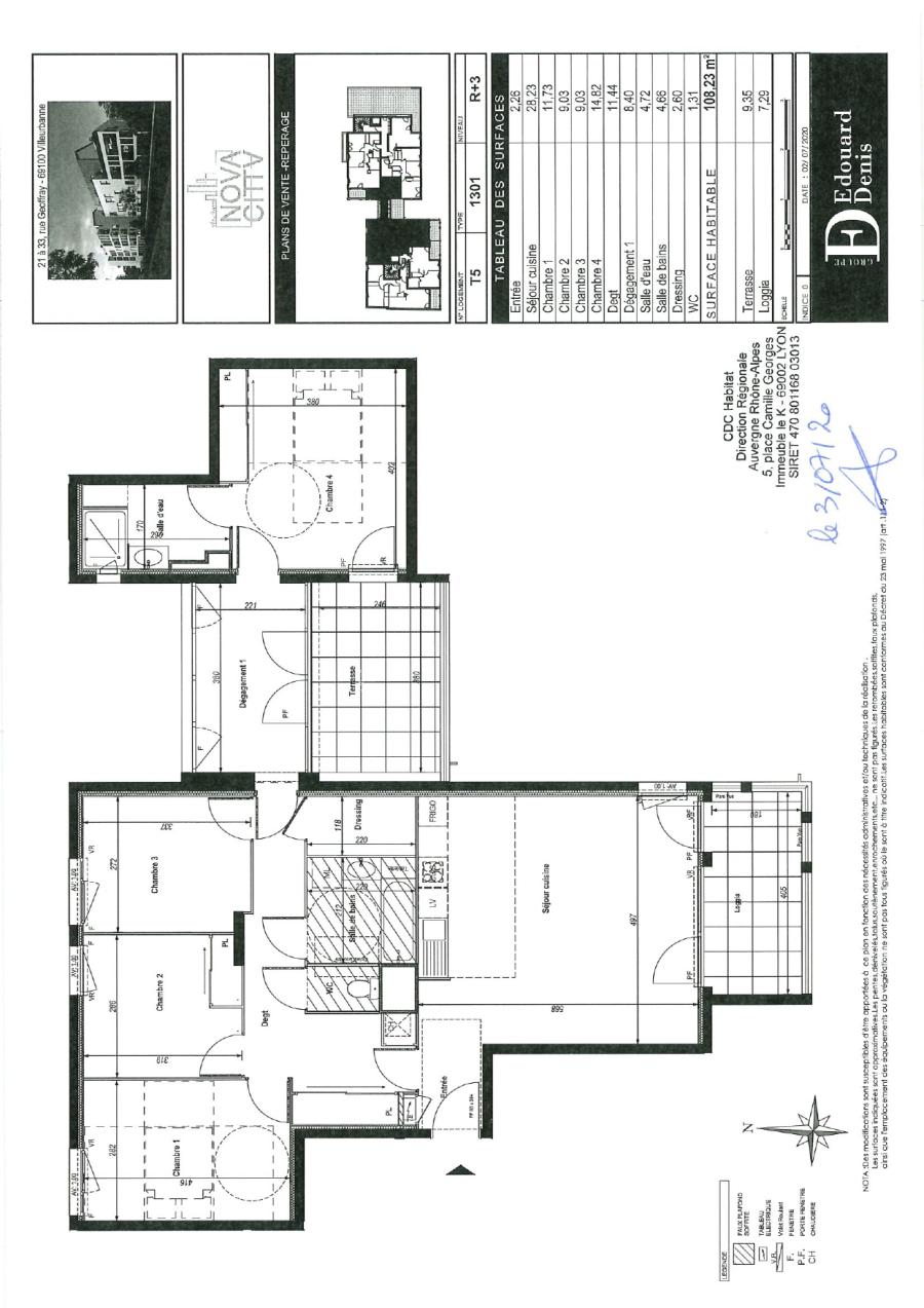 
																																							5 pièces - 
																																						3ème étage - 104m² - 1 467,95 € - Photo #2