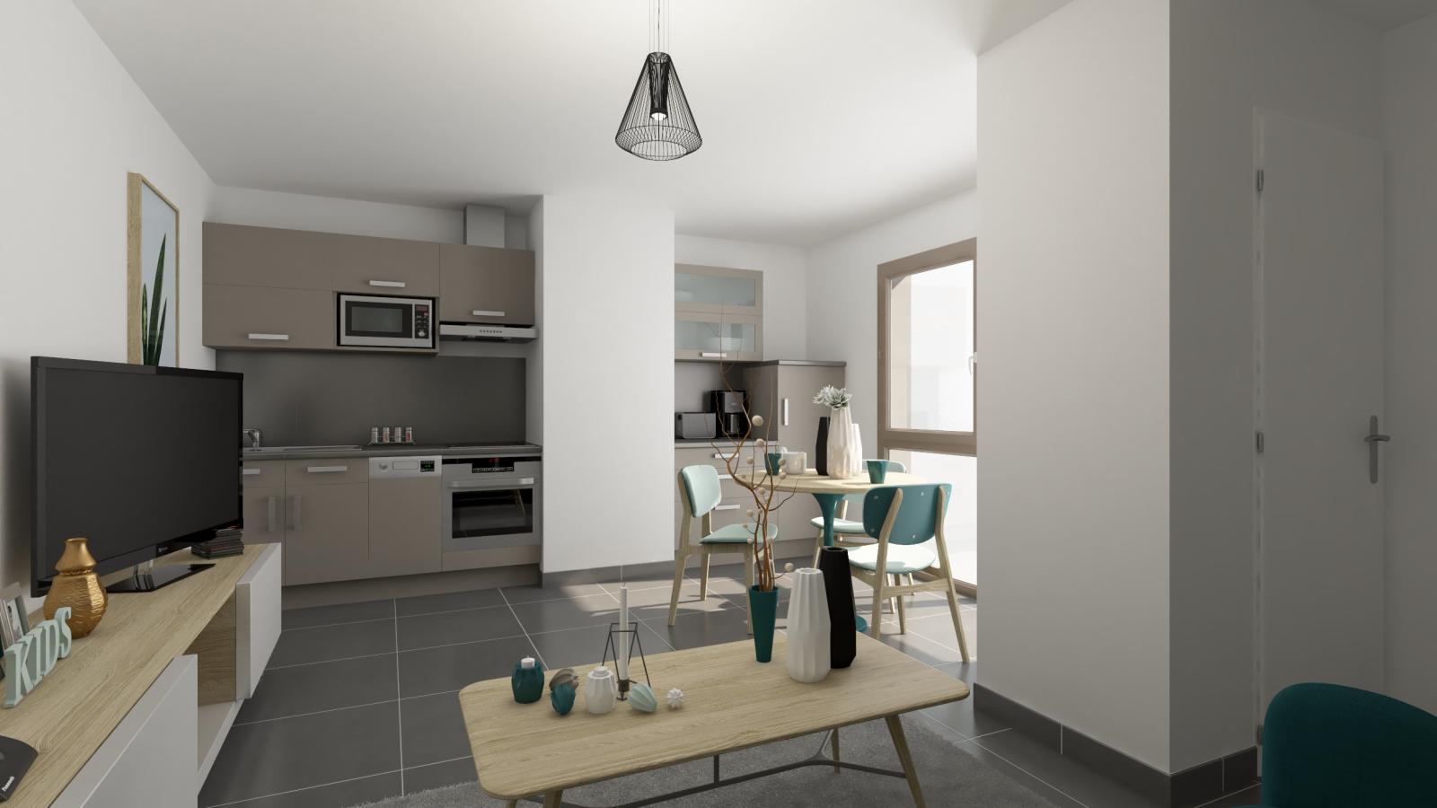 2 pièces - RDC - 46m² - 702,89 € - Photo #1
