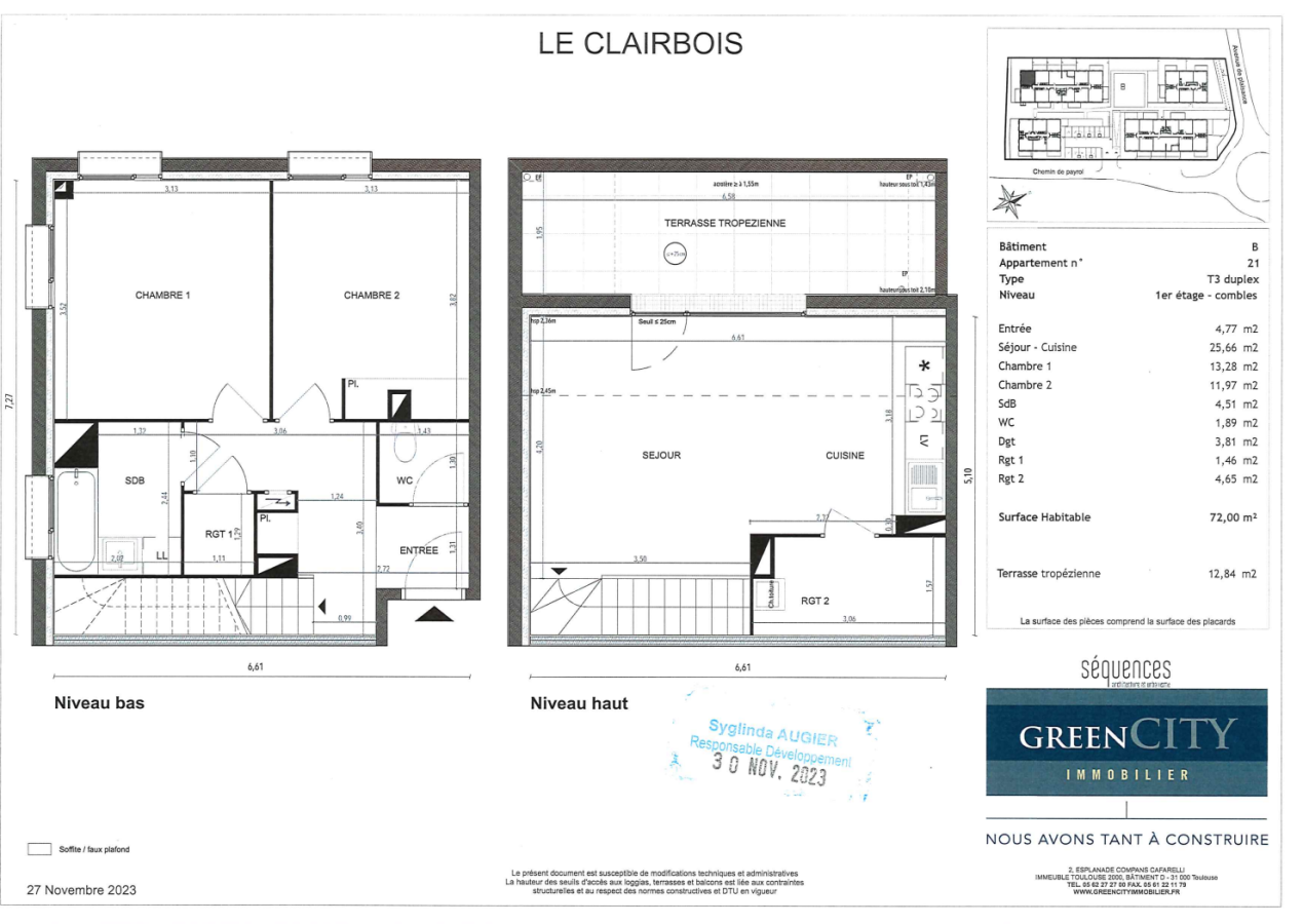 
																			3 pièces - 
																		1er étage - 71m² - 802,71 € - Photo #6