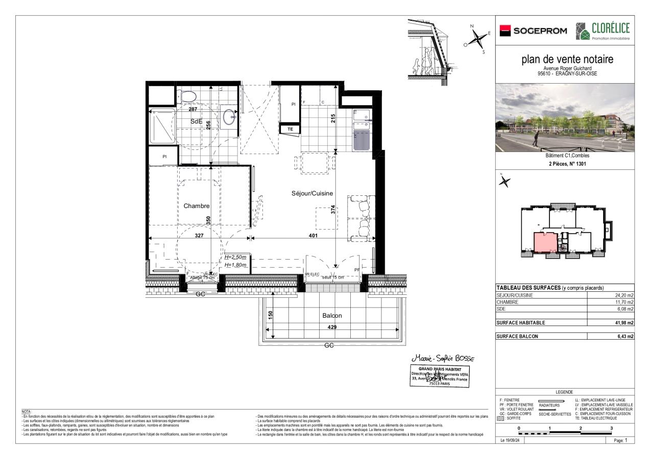 2 pièces - 3ème étage - 42m² - 915,67 € - Photo #0