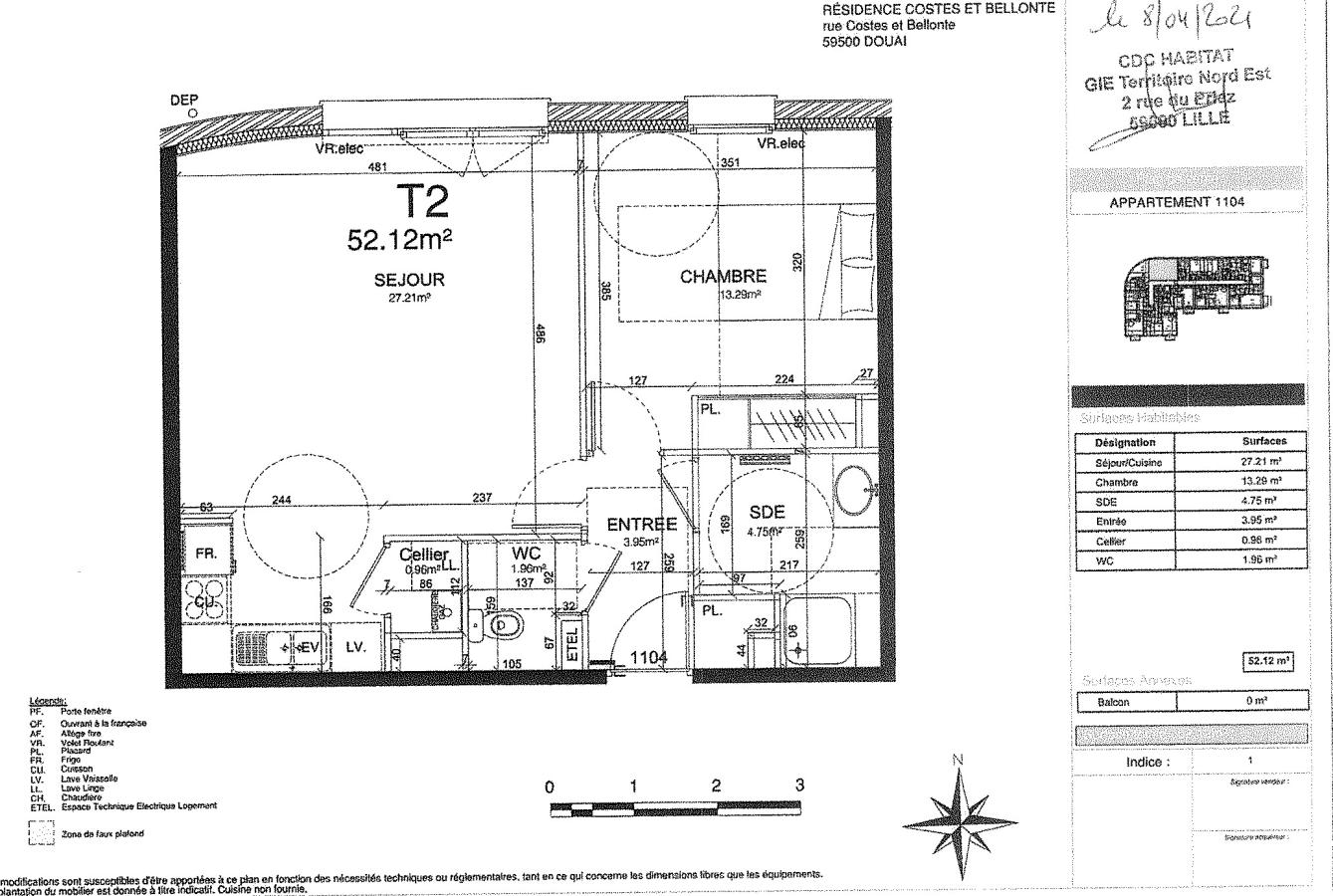 
																																							2 pièces - 
																																						1er étage - 53m² - 569,28 € - Photo #5