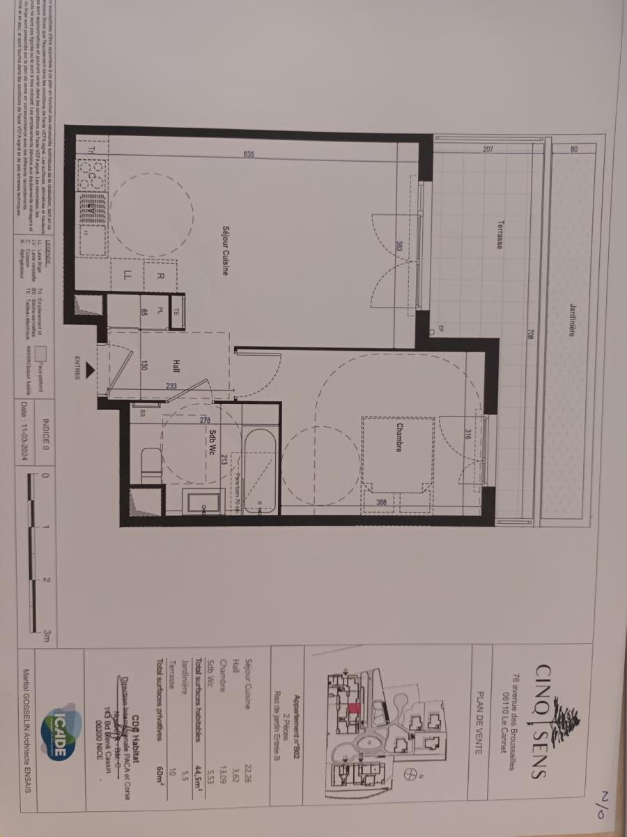 
																																							2 pièces - 
																																						RDC - 45m² - 907,37 € - Photo #2