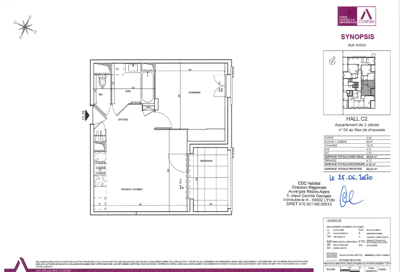 2 pièces - RDC - 44m² - 804,55 € - Photo #2