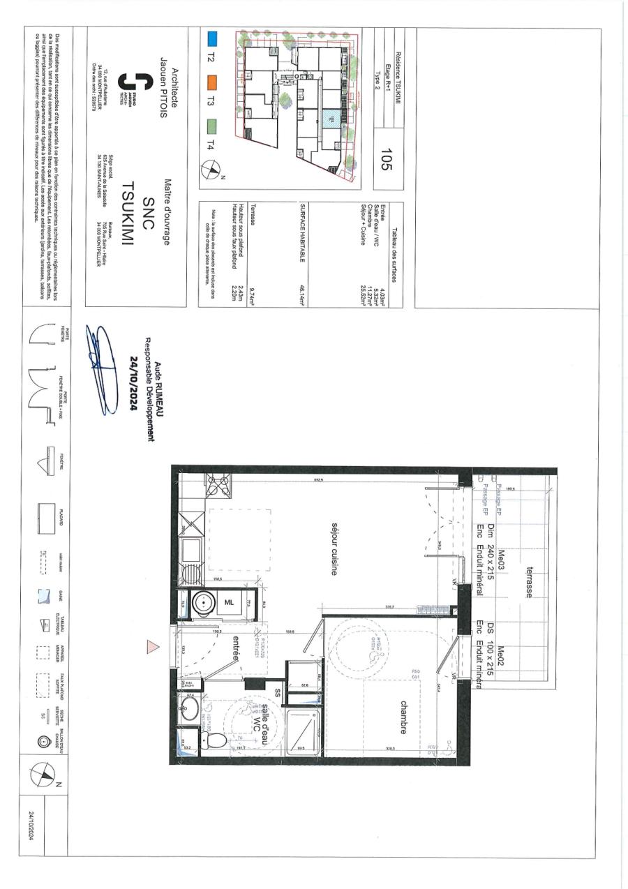 2 pièces - 1er étage - 46m² - 761,54 € - Photo #1