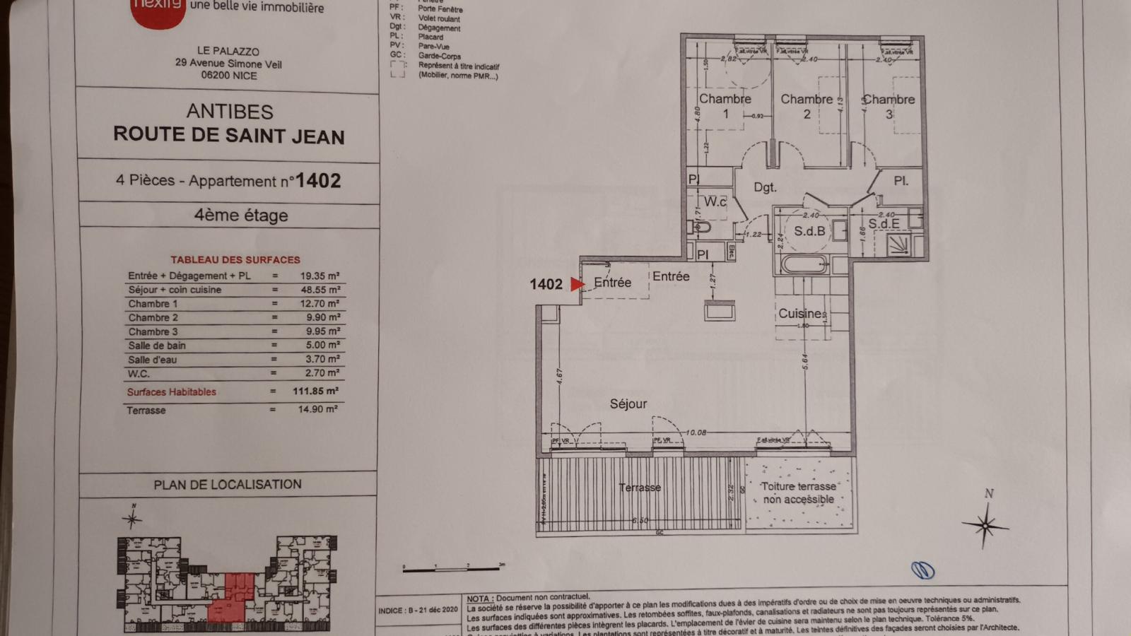 
																																							4 pièces - 
																																						4ème étage - 112m² - 1 816,36 € - Photo #1