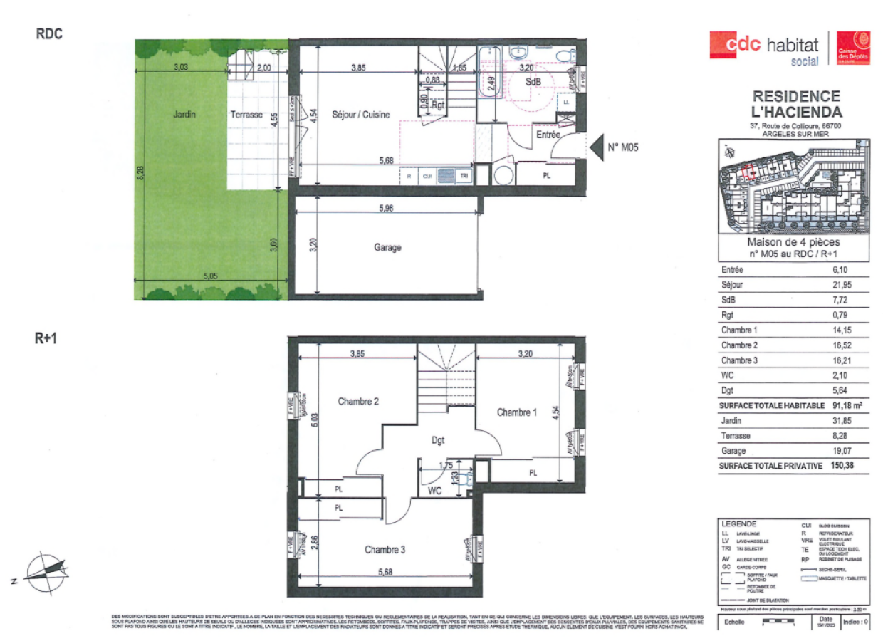 
																			4 pièces – 
																		RDC – 97m² - 261 600 € - Photo #0