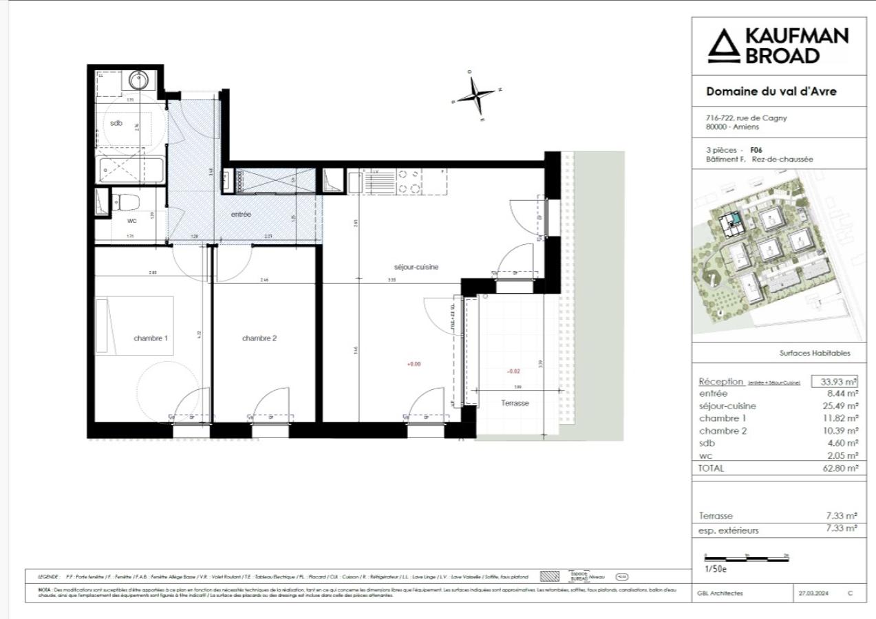 
																																							3 pièces - 
																																						RDC - 63m² - 777,39 € - Photo #1