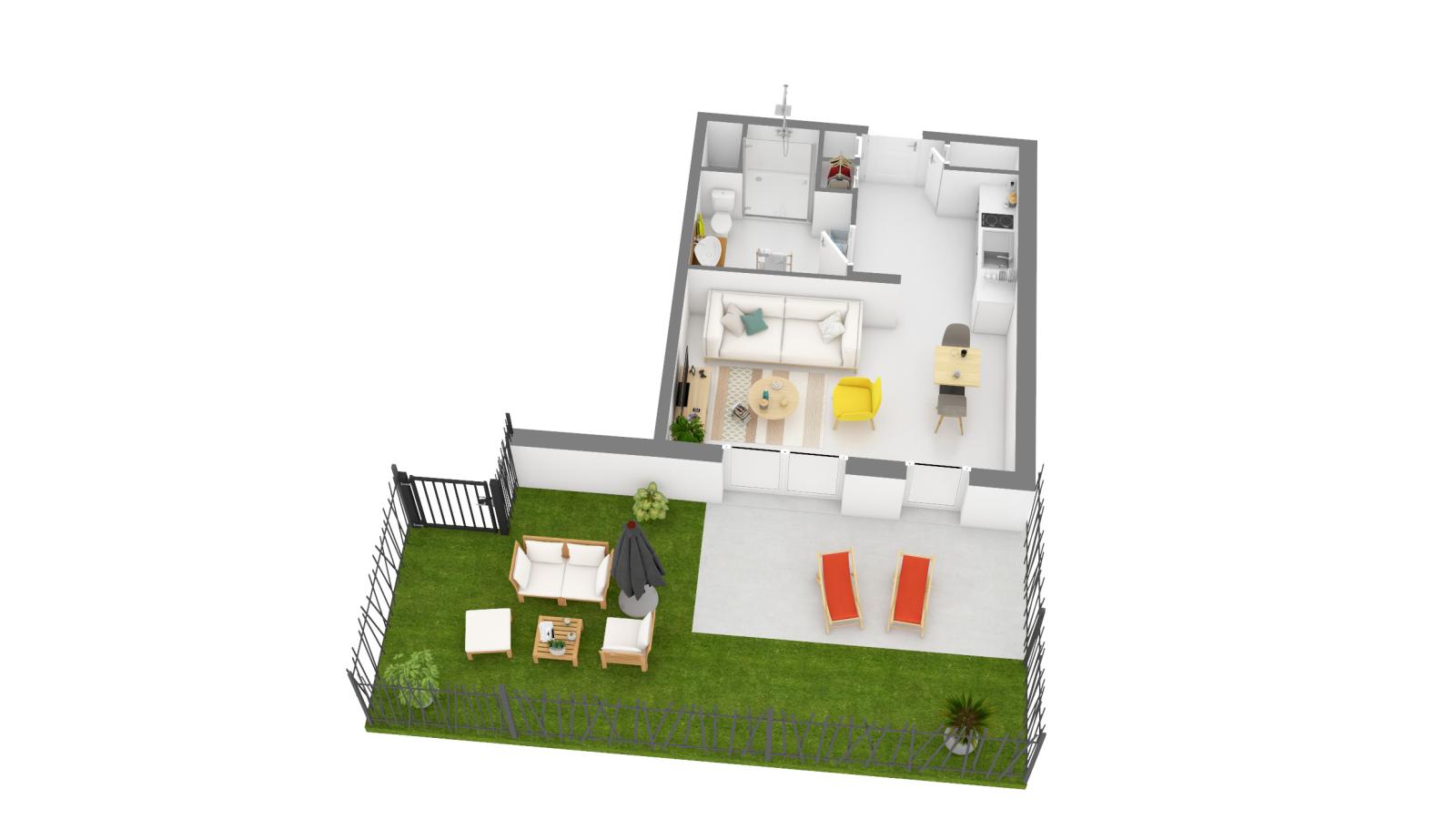 
																			1 pièce - 
																		RDC - 29m² - 691,59 € - Photo #0