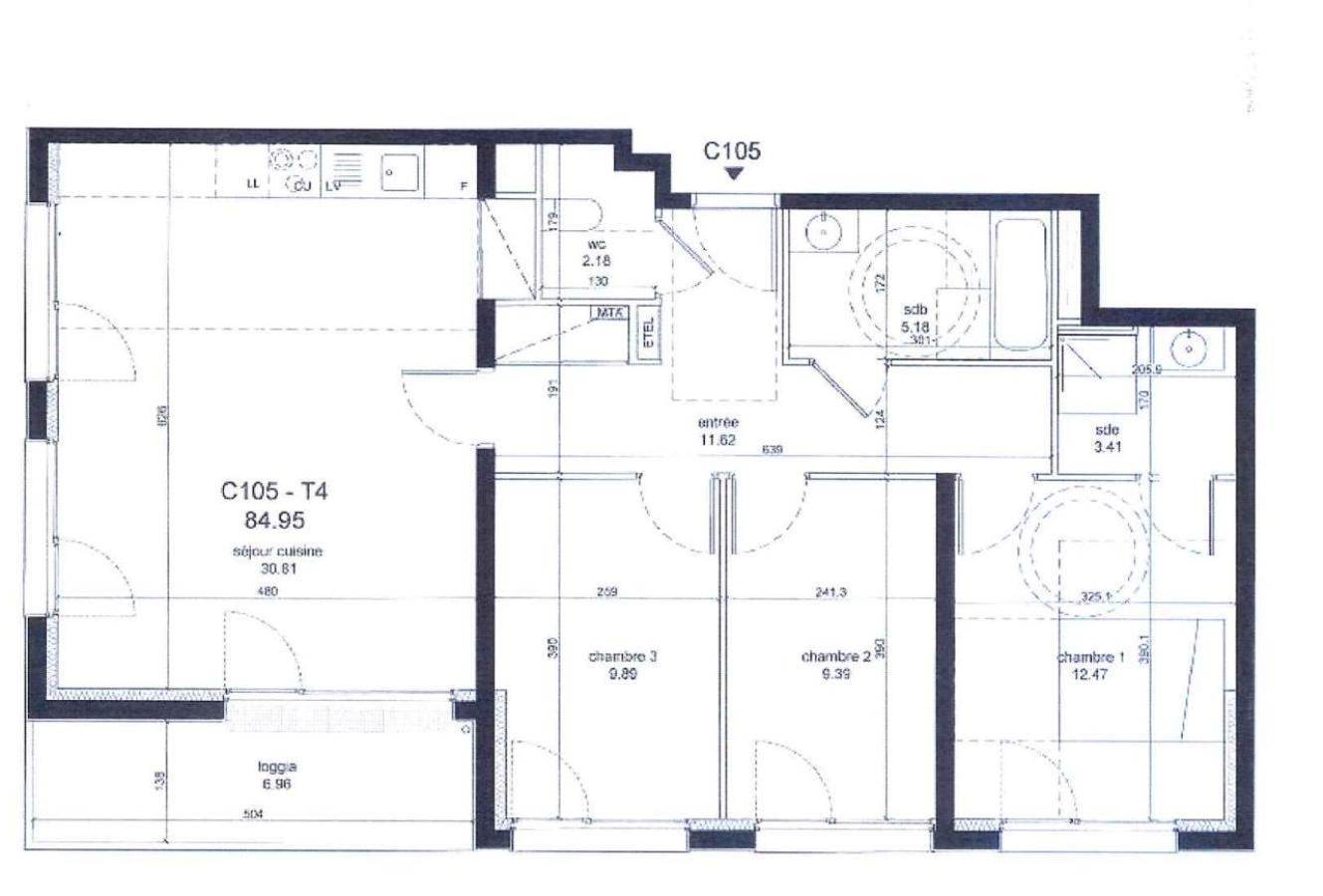 
																			4 pièces - 
																		1er étage - 85m² - 1 076,12 € - Photo #2