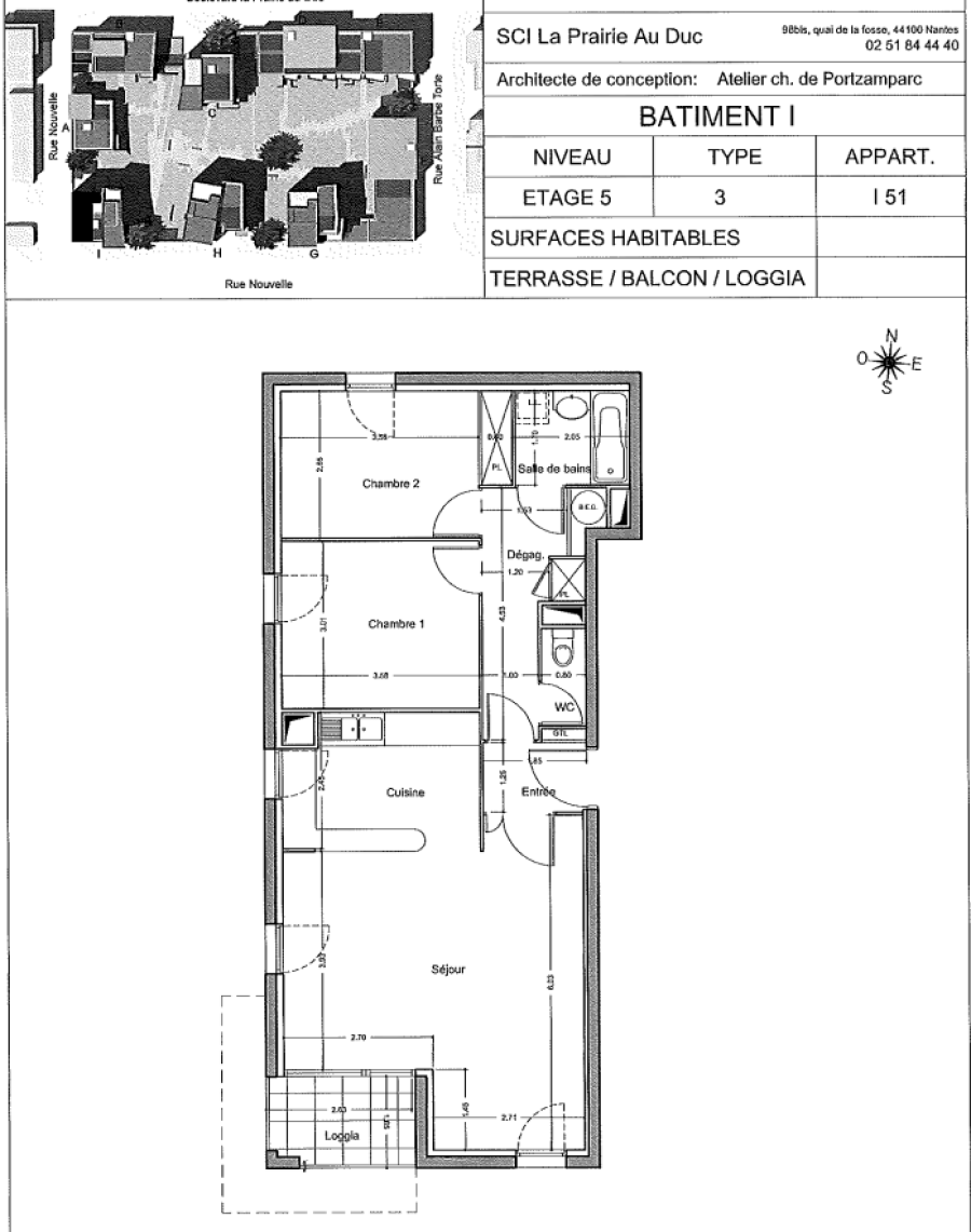 
																			3 pièces – 
																		5ème étage – 70m² - 925,19 € - Photo #6