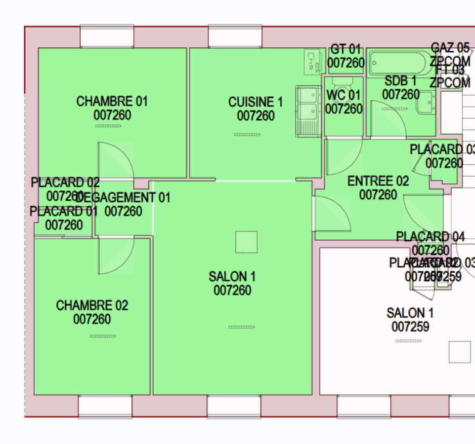 3 pièces - 1er étage - 64m² - 559,53 € - Photo #1