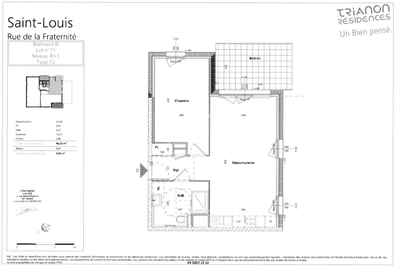 
																			2 pièces - 
																		1er étage - 48m² - 755,44 € - Photo #0