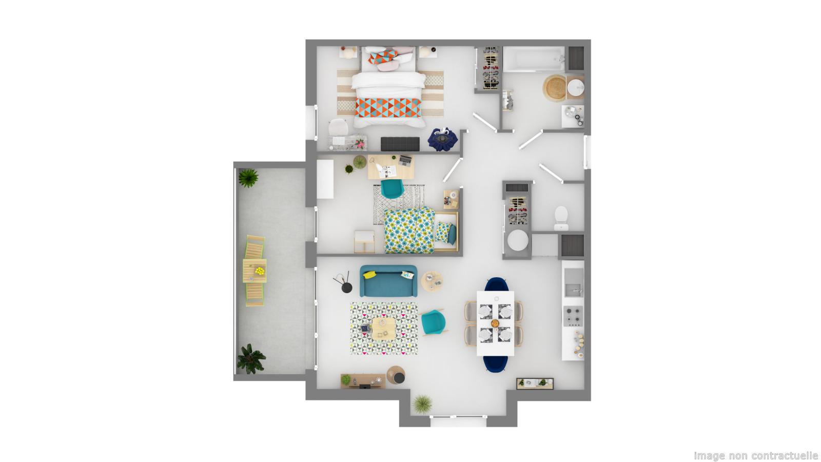 3 pièces - 2ème étage - 61m² - 1 011,24 € - Photo #5
