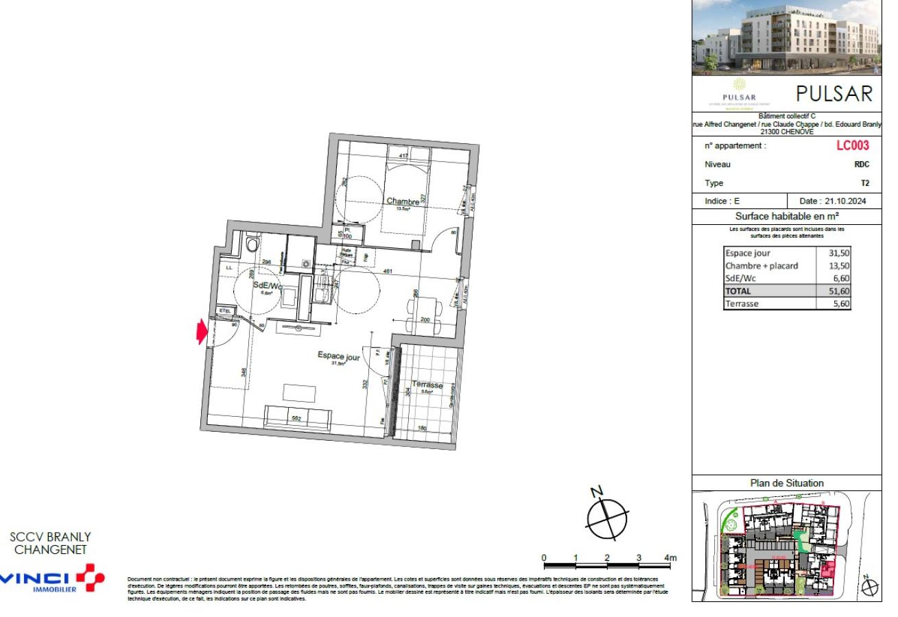 
																																							2 pièces - 
																																						RDC - 52m² - 688,64 € - Photo #6