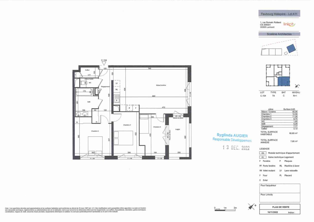 
																																							4 pièces – 
																																						1er étage – 83m² - 1 127,84 € - Photo #6