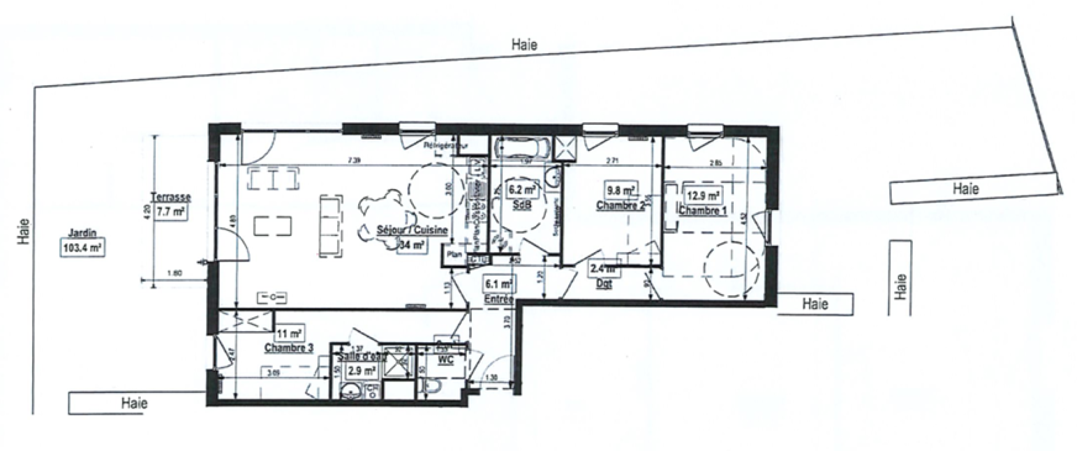 
																																							4 pièces - 
																																						RDC - 87m² - 1 032,30 € - Photo #6