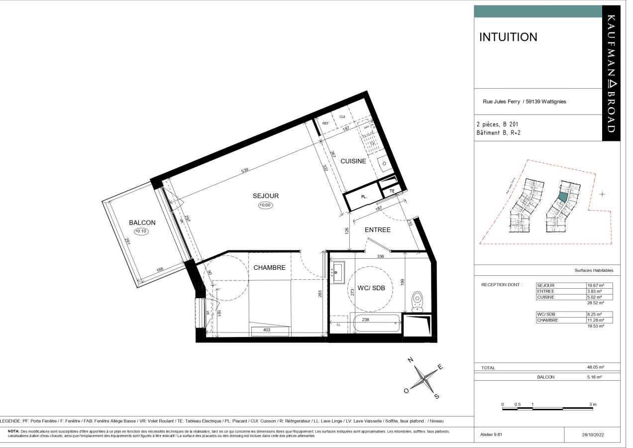 
																																							2 pièces - 
																																						2ème étage - 48m² - 678,27 € - Photo #7
