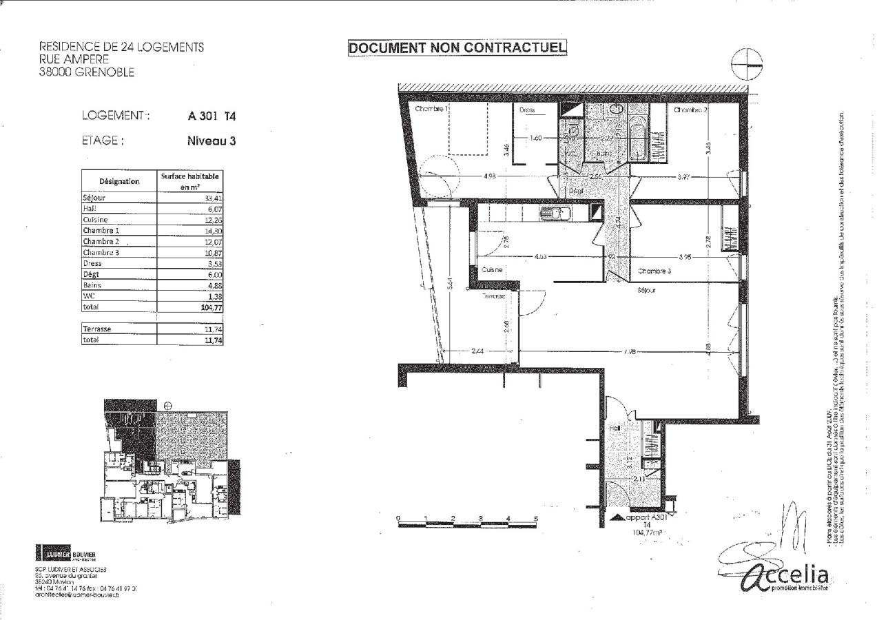 
																																							4 pièces - 
																																						3ème étage - 105m² - 1 349,81 € - Photo #3