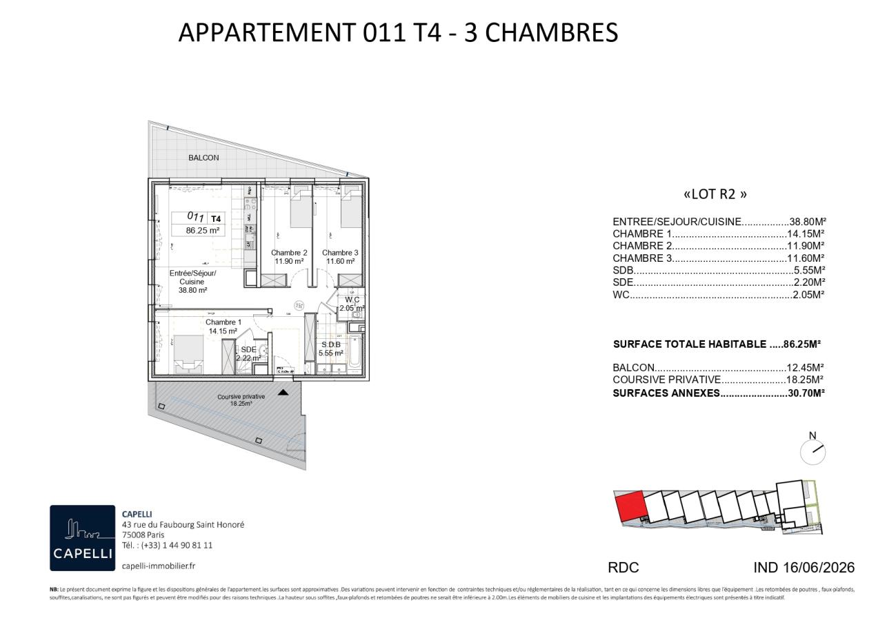 
																																							4 pièces - 
																																						RDC - 86m² - 1 529,06 € - Photo #1