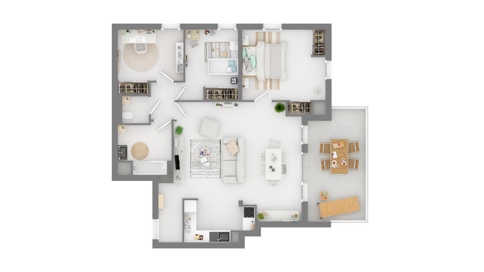 
																																							4 pièces - 
																																						2ème étage - 88m² - 1 374,84 € - Photo #2