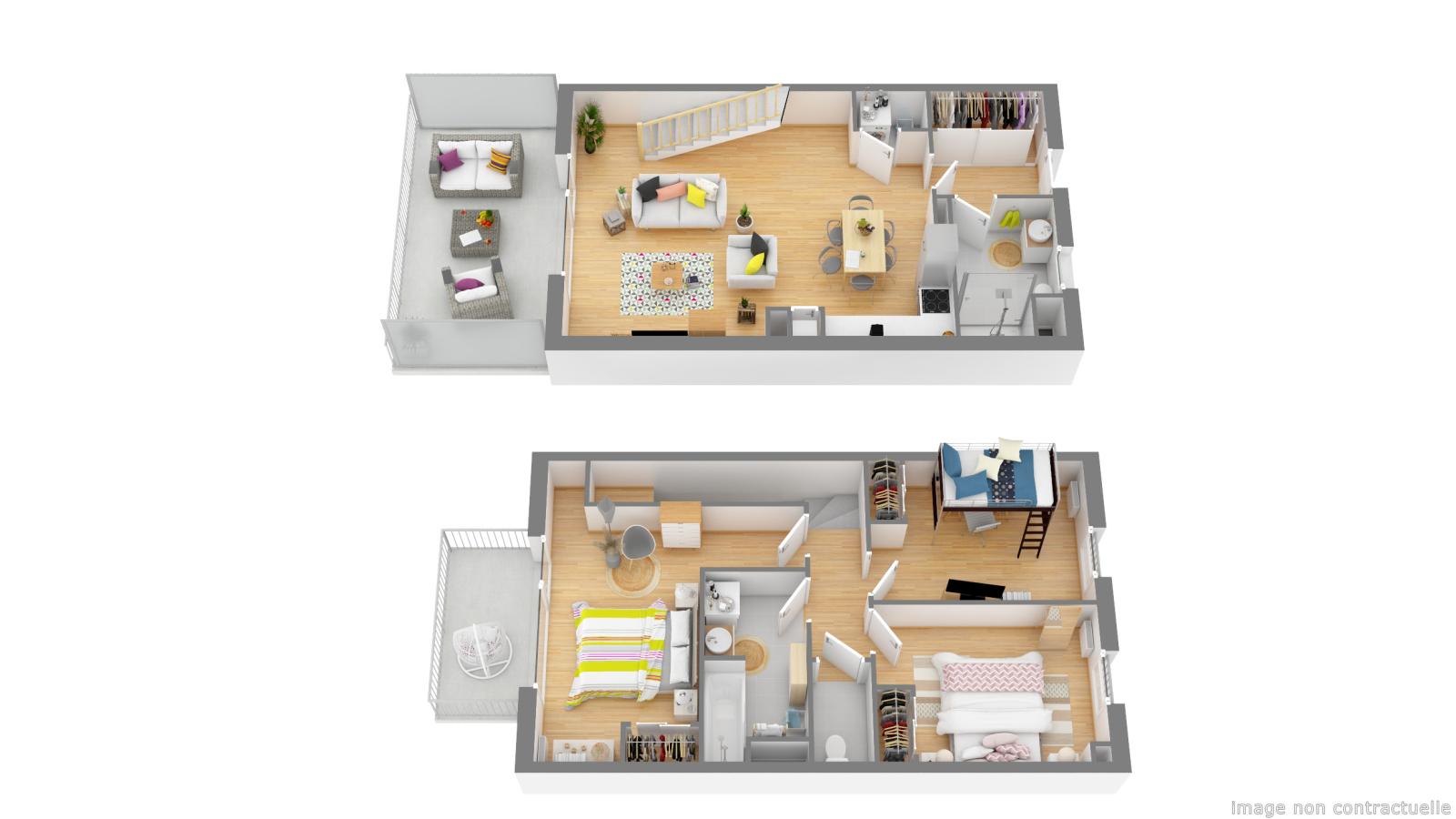 
																																							4 pièces - 
																																						1er étage - 89m² - 993,70 € - Photo #3