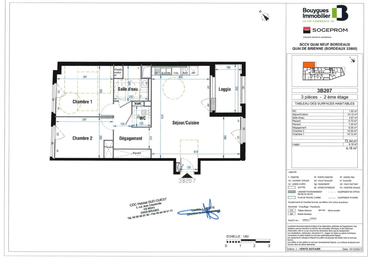 3 pièces - 2ème étage - 73m² - 1 036,65 € - Photo #4