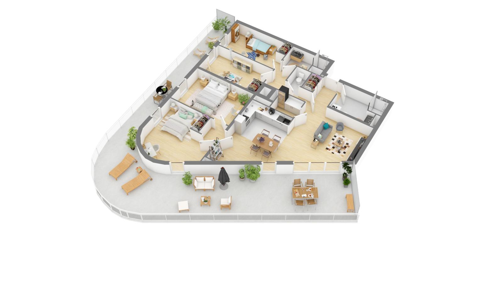 
																																							5 pièces - 
																																						6ème étage - 93m² - 1 621,78 € - Photo #3