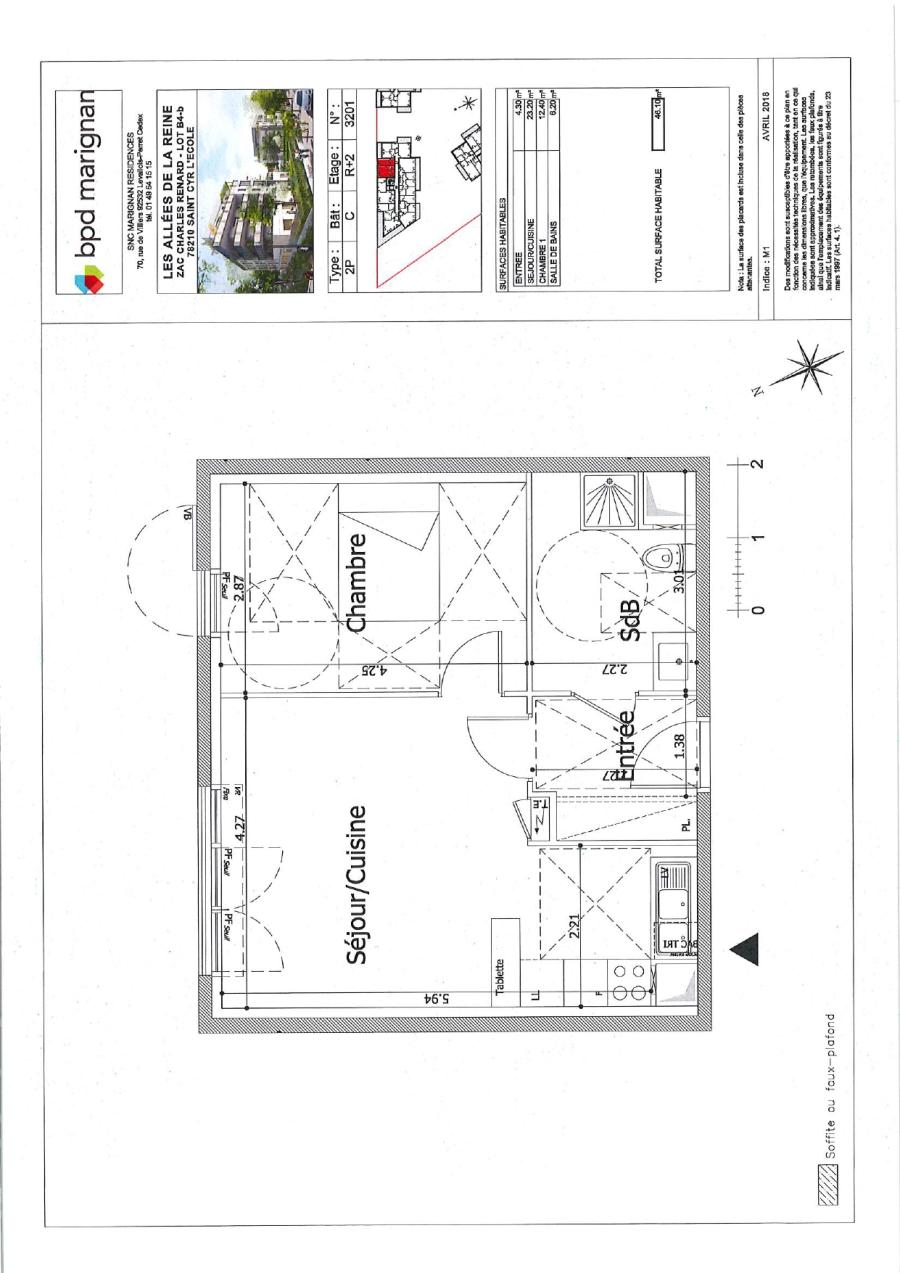 2 pièces - 5ème étage - 46m² photo 9