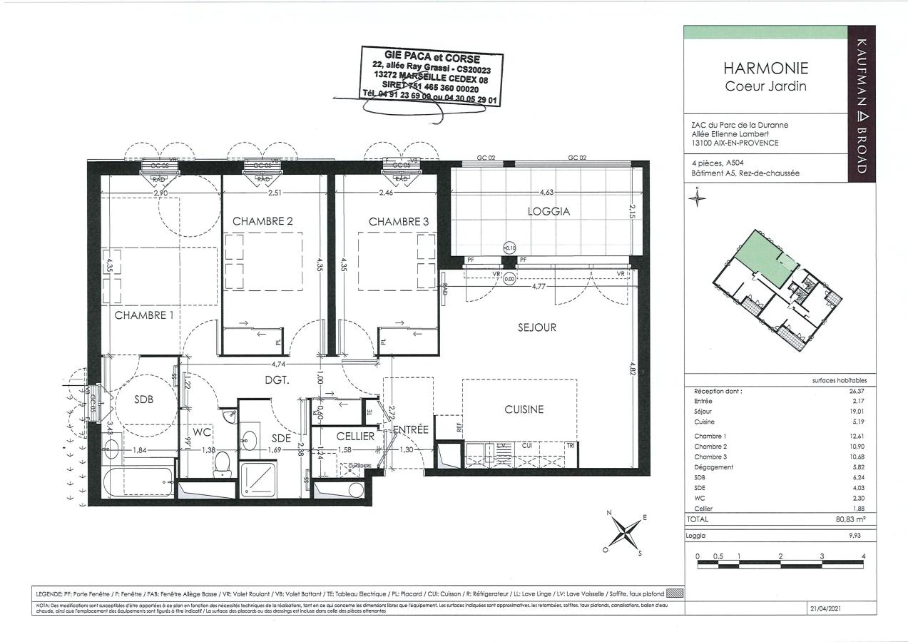 4 pièces - RDC - 81m² - 1 213,57 € - Photo #0