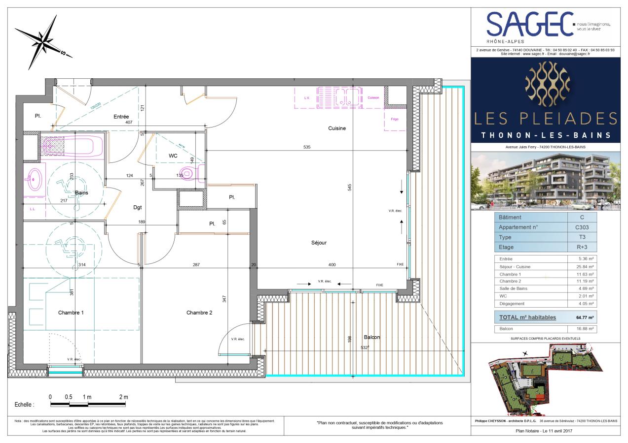 
																																							3 pièces - 
																																						3ème étage - 65m² - 955,74 € - Photo #7