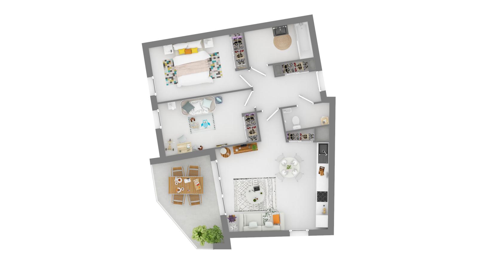 
																																							3 pièces - 
																																						RDC - 68m² - 925,60 € - Photo #7