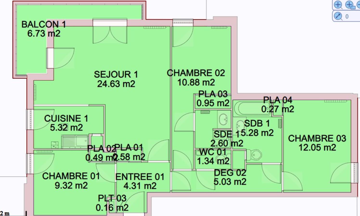 
																																							4 pièces - 
																																						1er étage - 83m² - 1 970,22 € - Photo #6