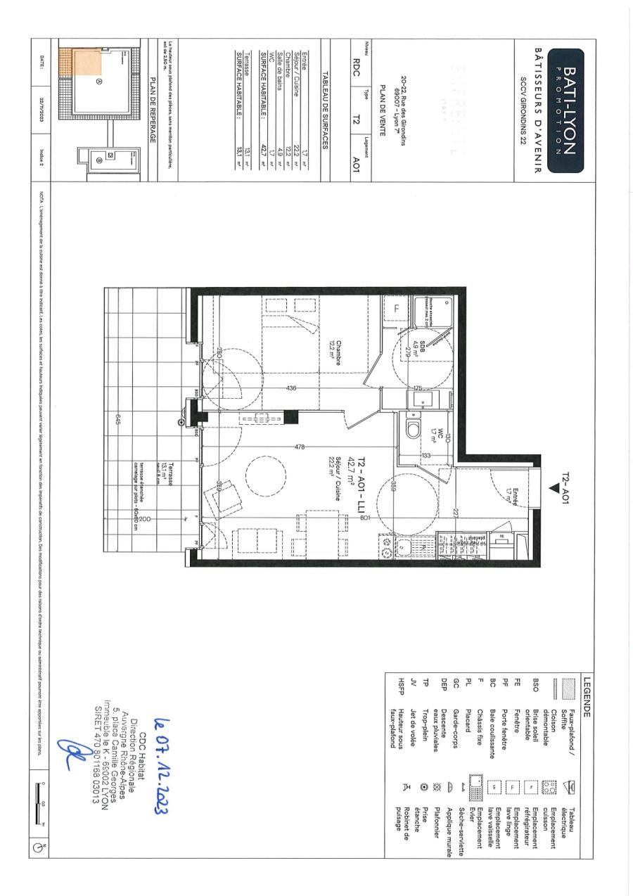 
																			2 pièces - 
																		RDC - 42m² - 771,50 € - Photo #0