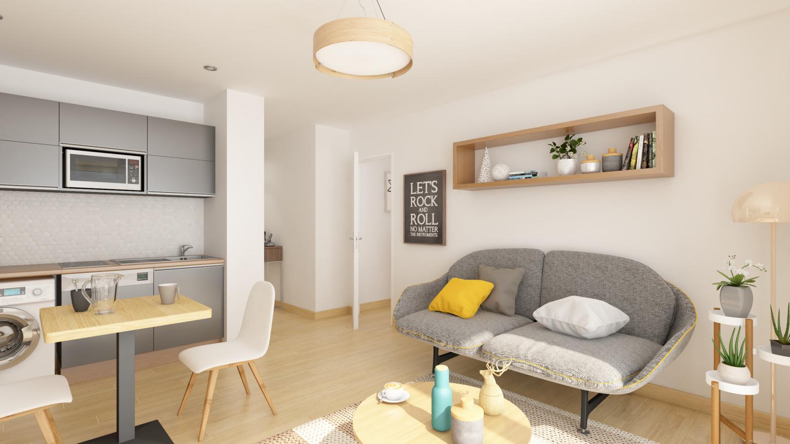 
																			2 pièces - 
																		2ème étage - 43m² - 758,05 € - Photo #2