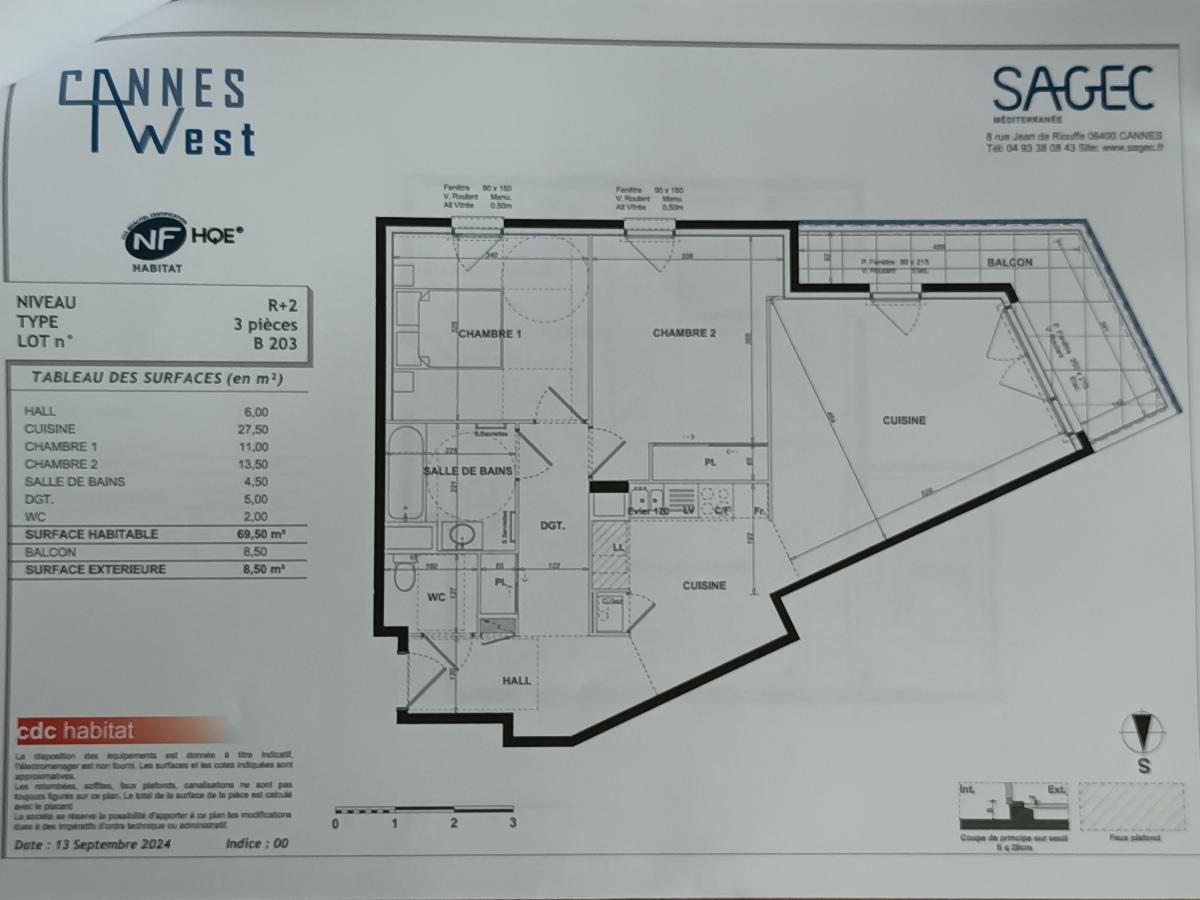 
																																							3 pièces - 
																																						2ème étage - 70m² - 1 168,20 € - Photo #2