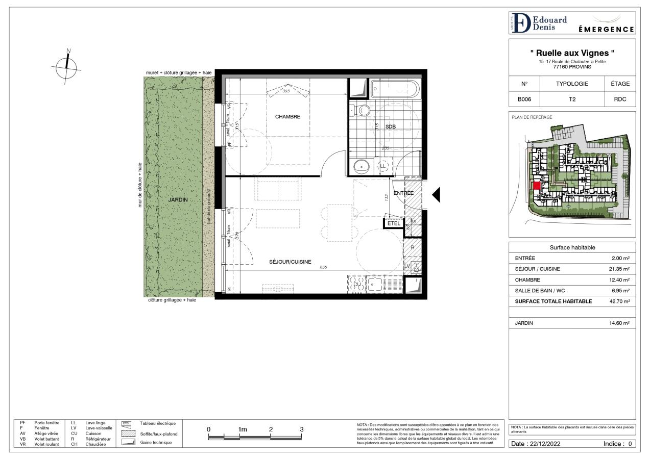 2 pièces - RDC - 43m² - 691,27 € - Photo #1