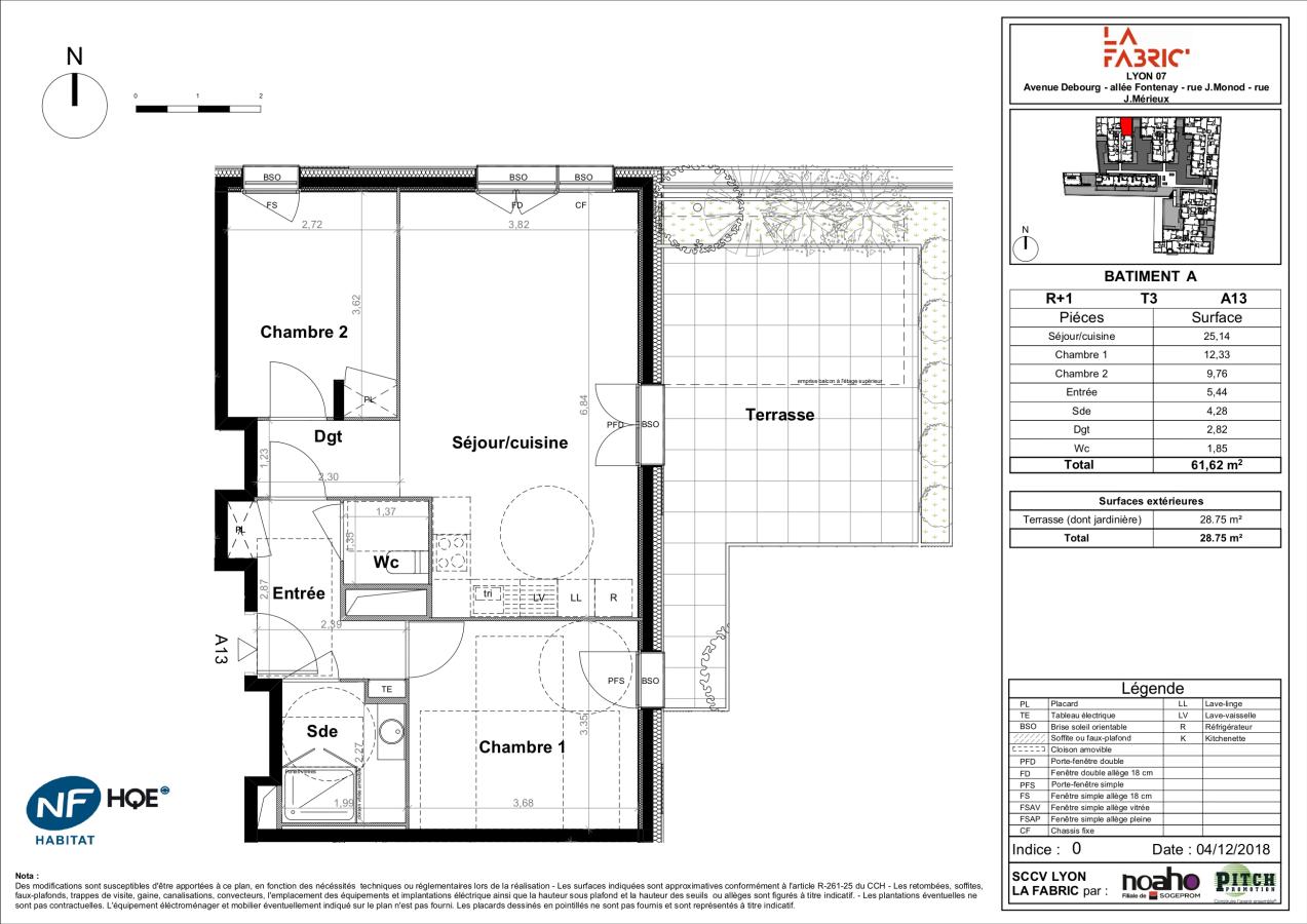 
																																							3 pièces - 
																																						1er étage - 61m² - 1 124,53 € - Photo #3