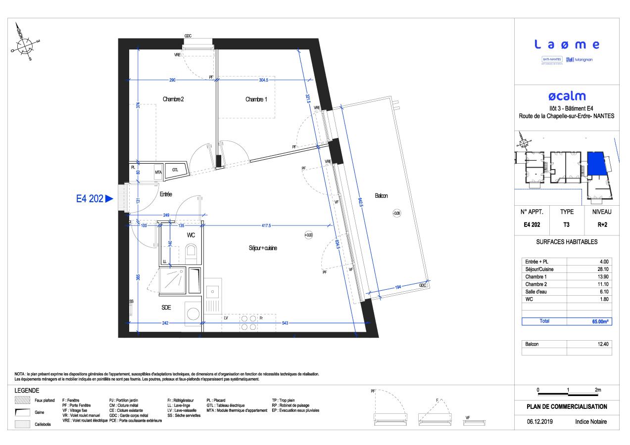 
																																							3 pièces - 
																																						2ème étage - 65m² - 788,08 € - Photo #1
