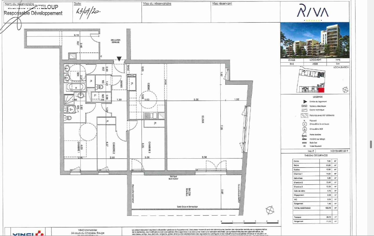 
																																							4 pièces - 
																																						5ème étage - 133m² - 1 593,12 € - Photo #1