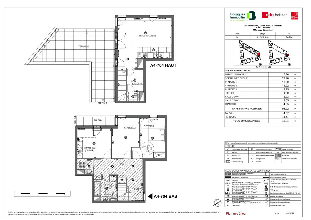 
																			4 pièces – 
																		7ème étage – 99m² - 2 248,33 € - Photo #1